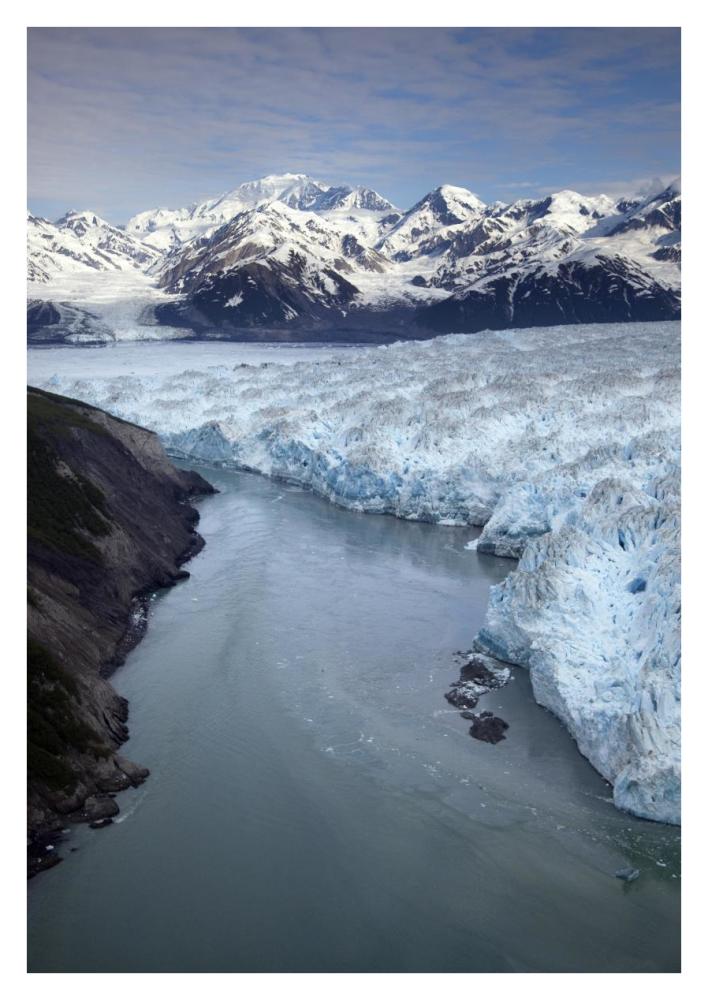 Hubbard Glacier Encroaching On Gilbert Point, Wrangell-St. Elias National Park, Alaska-Paper Art-26X38
