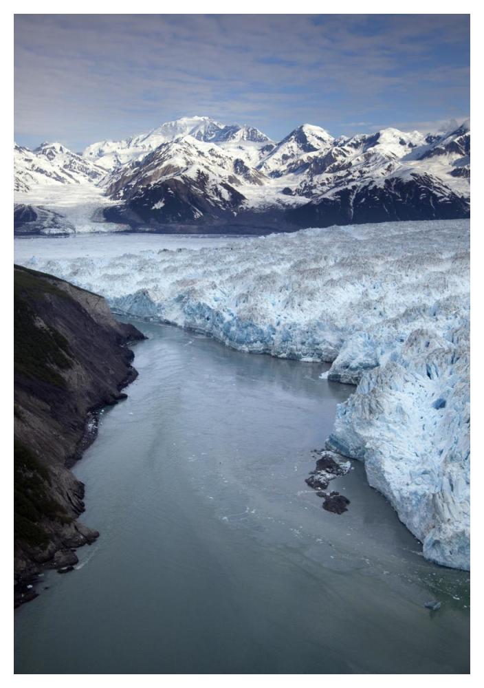 Hubbard Glacier Encroaching On Gilbert Point, Wrangell-St. Elias National Park, Alaska-Paper Art-34X50
