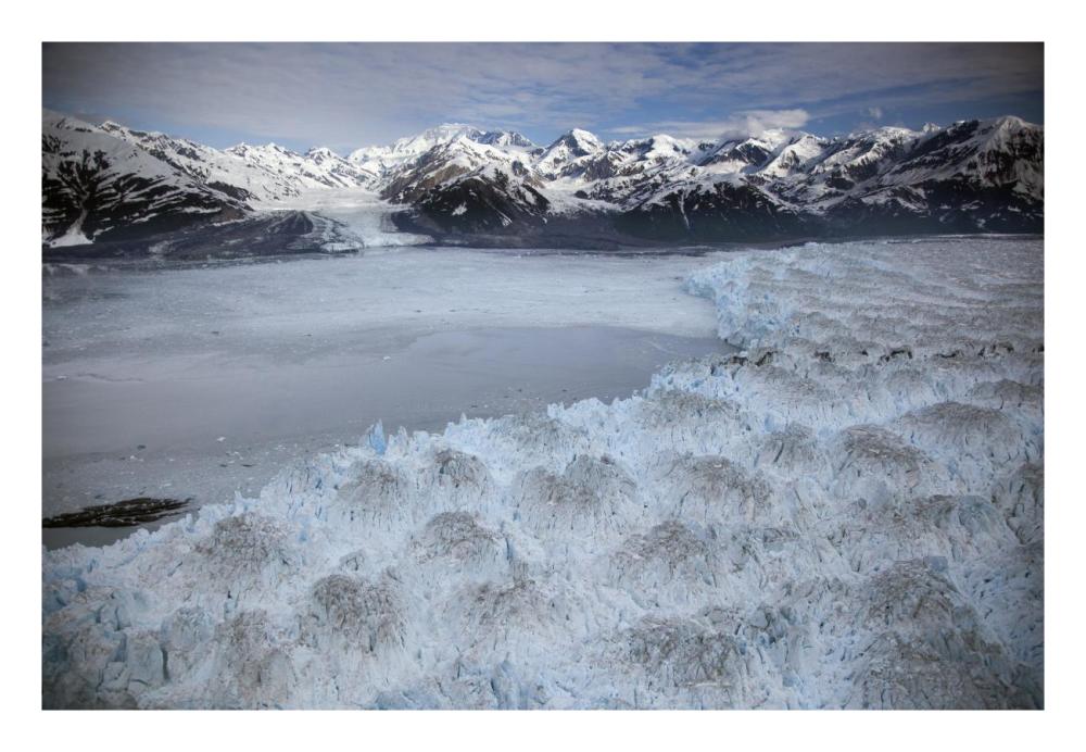 Hubbard Glacier Encroaching On Gilbert Point, Wrangell-St. Elias National Park, Alaska-Paper Art-26X18
