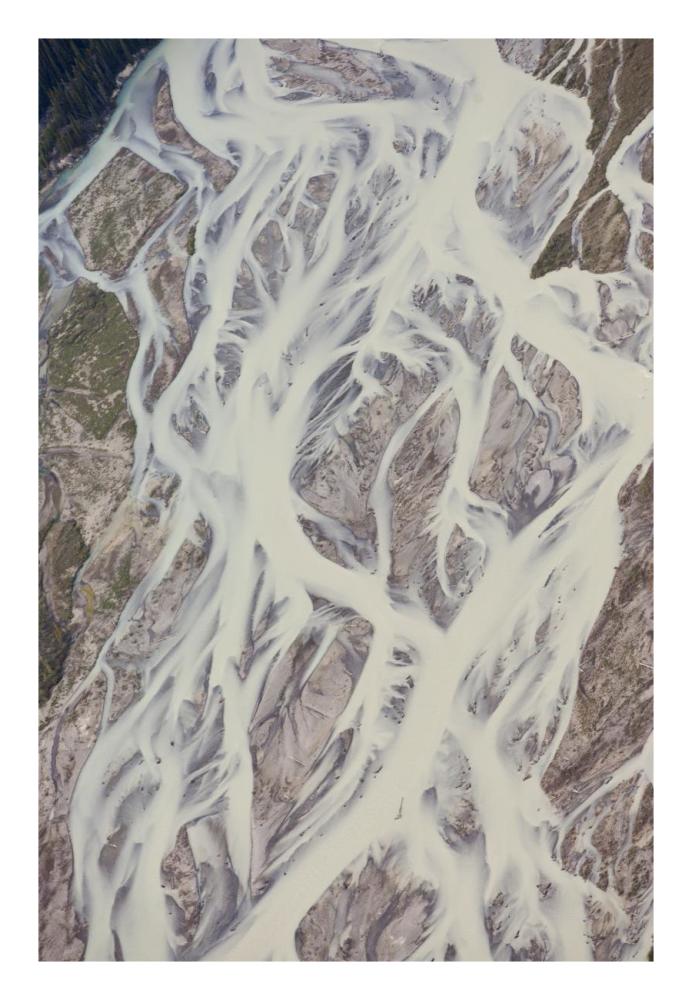 Cline River Showing Heavy Siltation And Braiding, Jasper National Park, Alberta, Canada-Paper Art-18X26