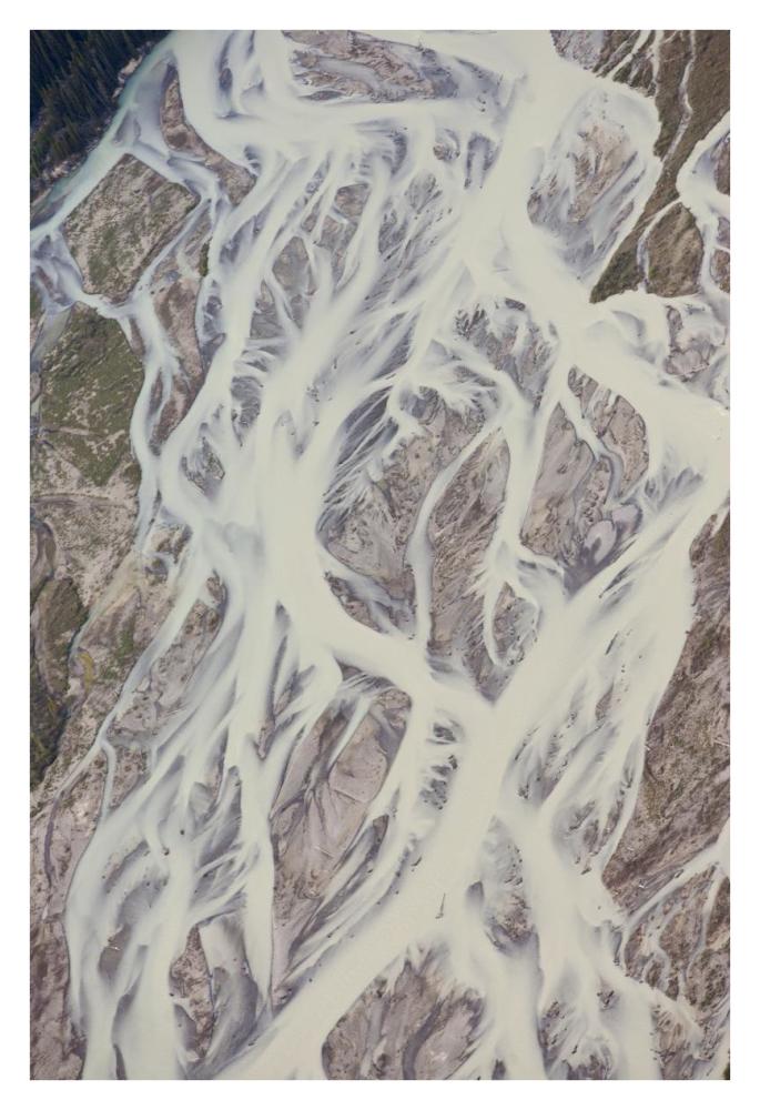 Cline River Showing Heavy Siltation And Braiding, Jasper National Park, Alberta, Canada-Paper Art-26X38