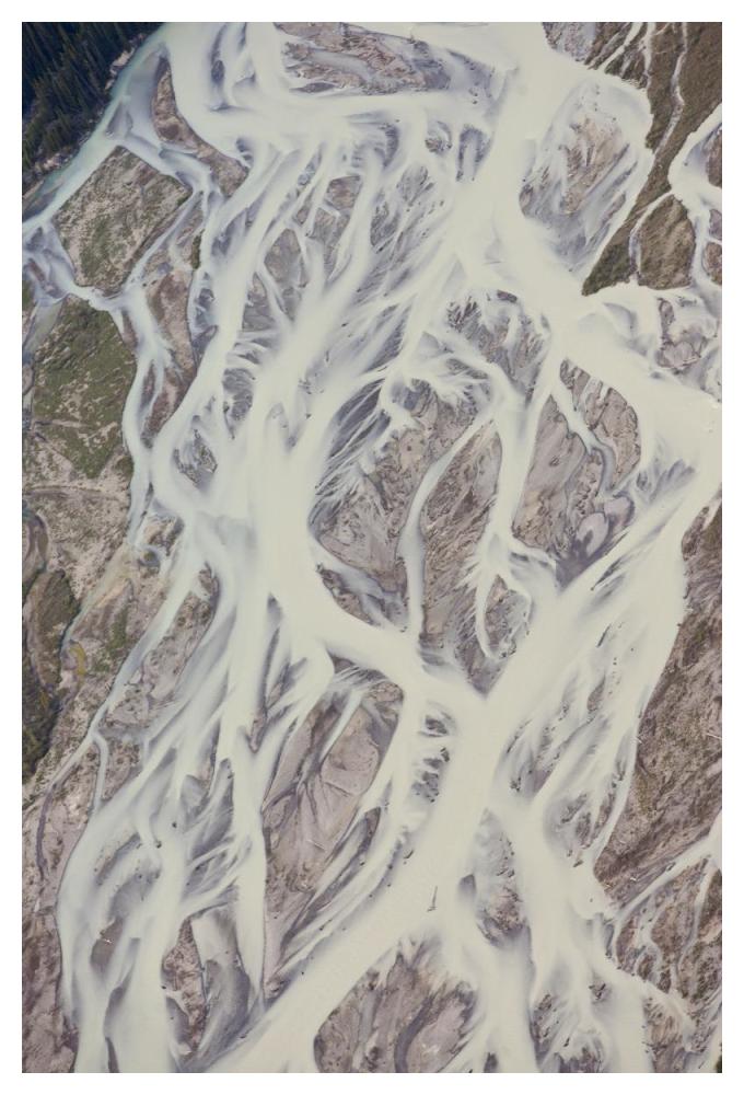 Cline River Showing Heavy Siltation And Braiding, Jasper National Park, Alberta, Canada-Paper Art-34X50