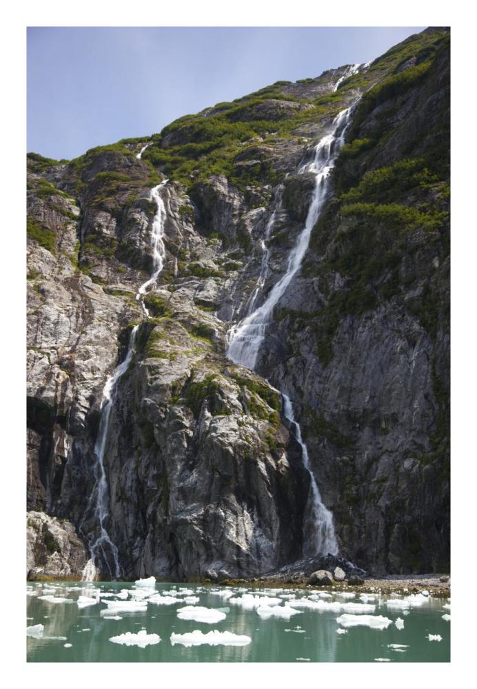 Waterfalls Near South Sawyer Glacier, Tracy Arm-Fords Terror Wilderness, Tongass National Forest, Alaska-Paper Art-18X26