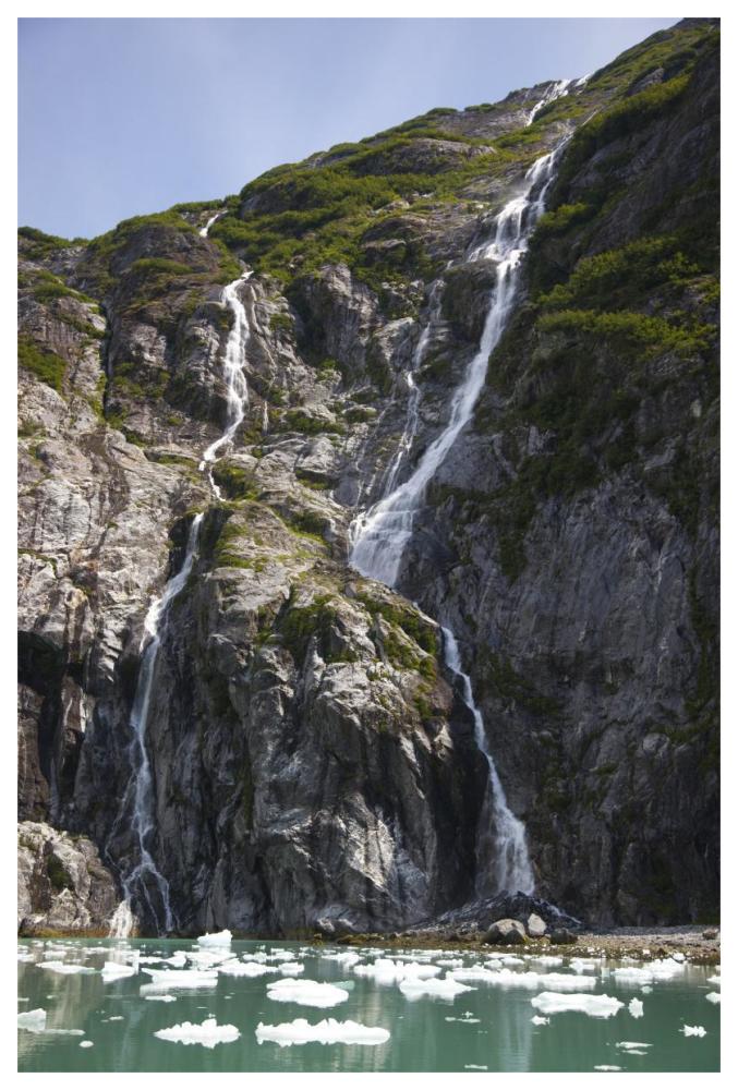 Waterfalls Near South Sawyer Glacier, Tracy Arm-Fords Terror Wilderness, Tongass National Forest, Alaska-Paper Art-42X62