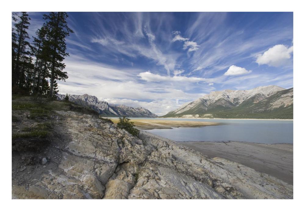 Abraham Lake Created By Bighorn Dam On The North Saskatchewan River, Jasper National Park, Alberta, Canada-Paper Art-26X18