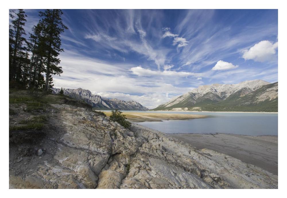 Abraham Lake Created By Bighorn Dam On The North Saskatchewan River, Jasper National Park, Alberta, Canada-Paper Art-32X22