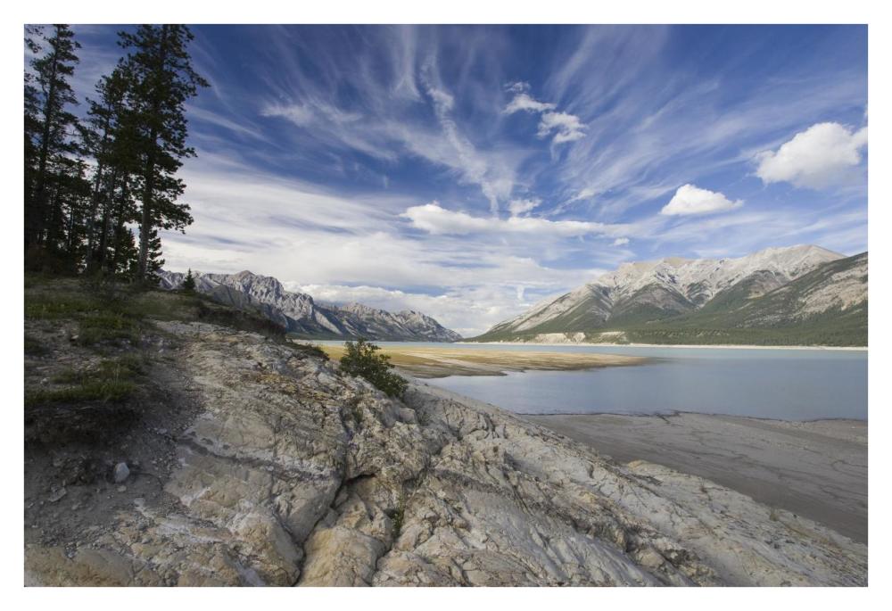 Abraham Lake Created By Bighorn Dam On The North Saskatchewan River, Jasper National Park, Alberta, Canada-Paper Art-38X26