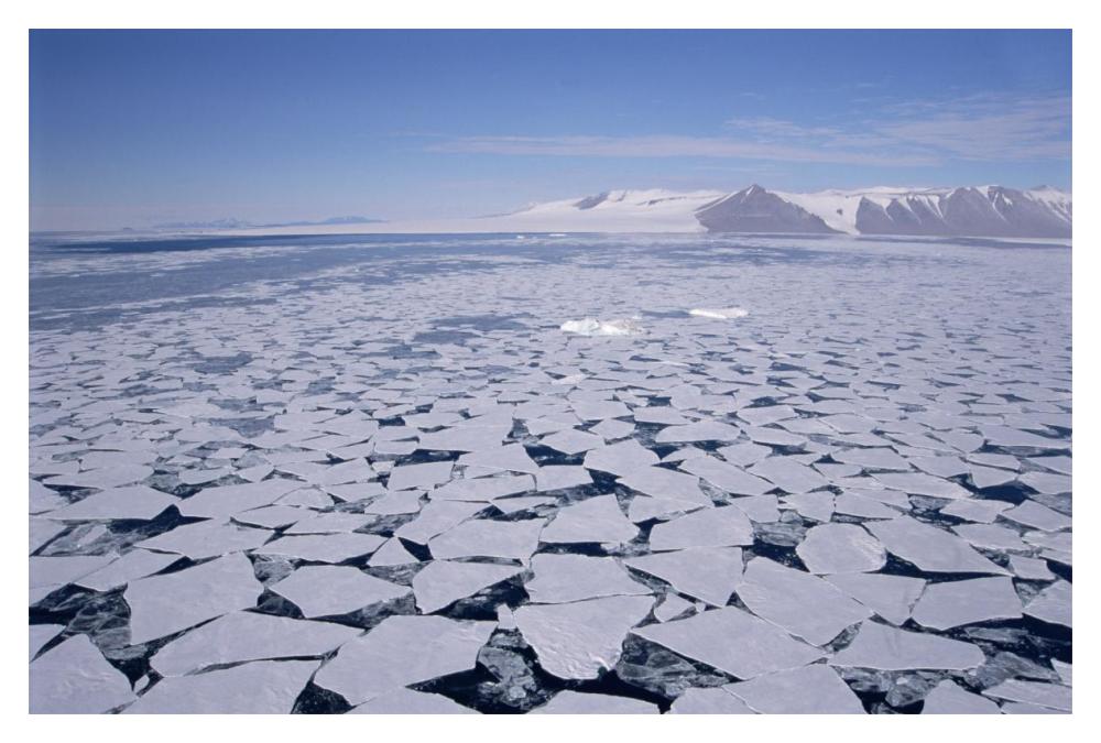 Sea Ice Break-Up, Aerial View, Transantarctic Mountains, New Harbour, Mcmurdo Sound, Ross Sea, Antarctica-Paper Art-20X14