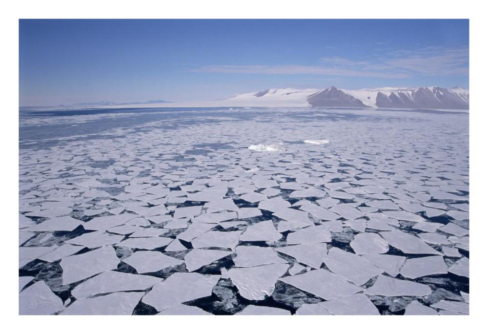 Sea Ice Break-Up, Aerial View, Transantarctic Mountains, New Harbour, Mcmurdo Sound, Ross Sea, Antarctica-Paper Art-26X18