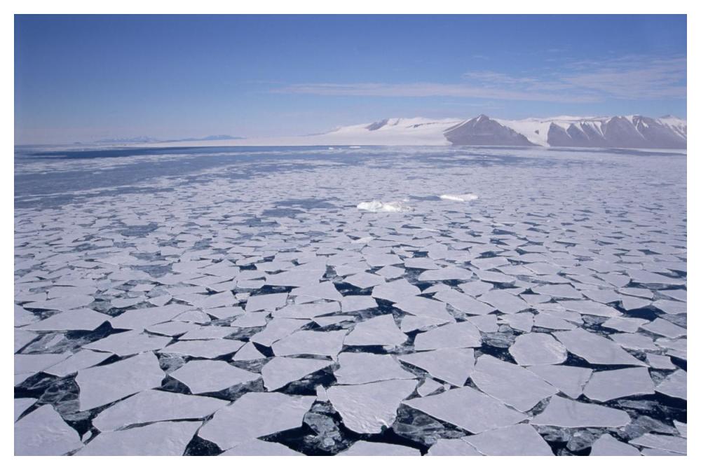 Sea Ice Break-Up, Aerial View, Transantarctic Mountains, New Harbour, Mcmurdo Sound, Ross Sea, Antarctica-Paper Art-50X34