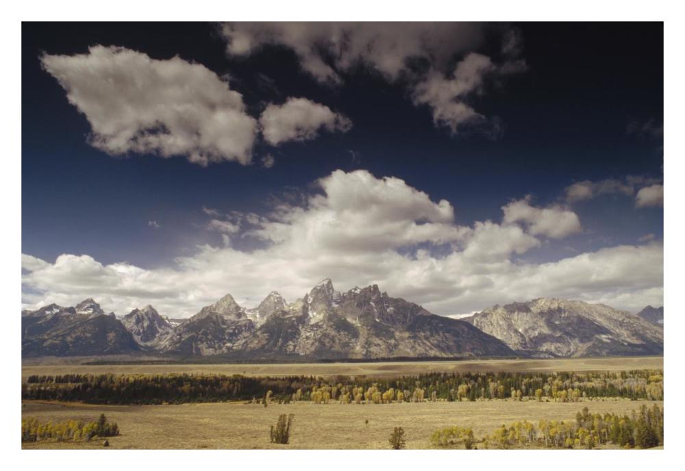 Teton Range, Snake River Valley, Grand Teton National Park, Wyoming-Paper Art-32X22
