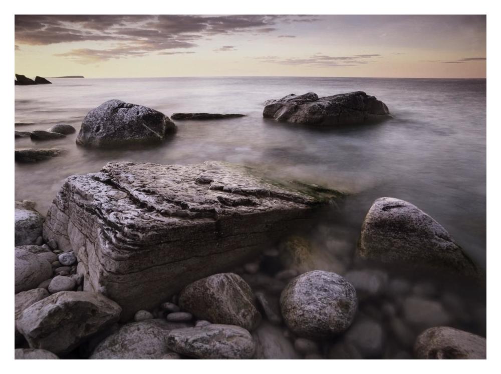 Log Dump Beach, Bruce Peninsula National Park, Ontario, Canada-Paper Art-18X14