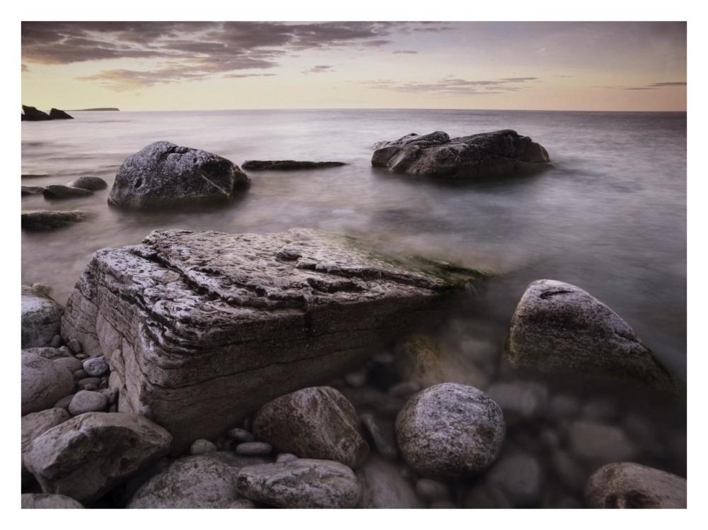 Log Dump Beach, Bruce Peninsula National Park, Ontario, Canada-Paper Art-34X26