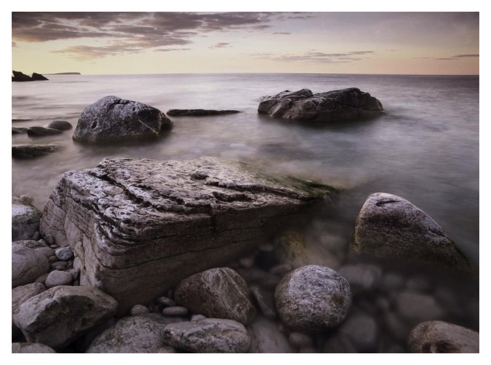 Log Dump Beach, Bruce Peninsula National Park, Ontario, Canada-Paper Art-42X32