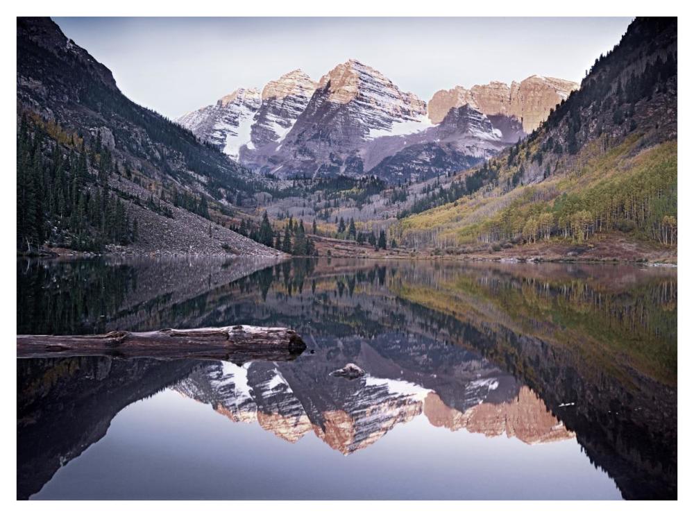Maroon Bells Reflected In Maroon Bells Lake, Snowmass Wilderness, White River National Forest, Colorado-Paper Art-42X32