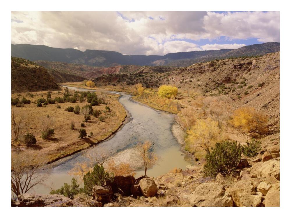 Rio Chama In Autumn, New Mexico-Paper Art-26X20