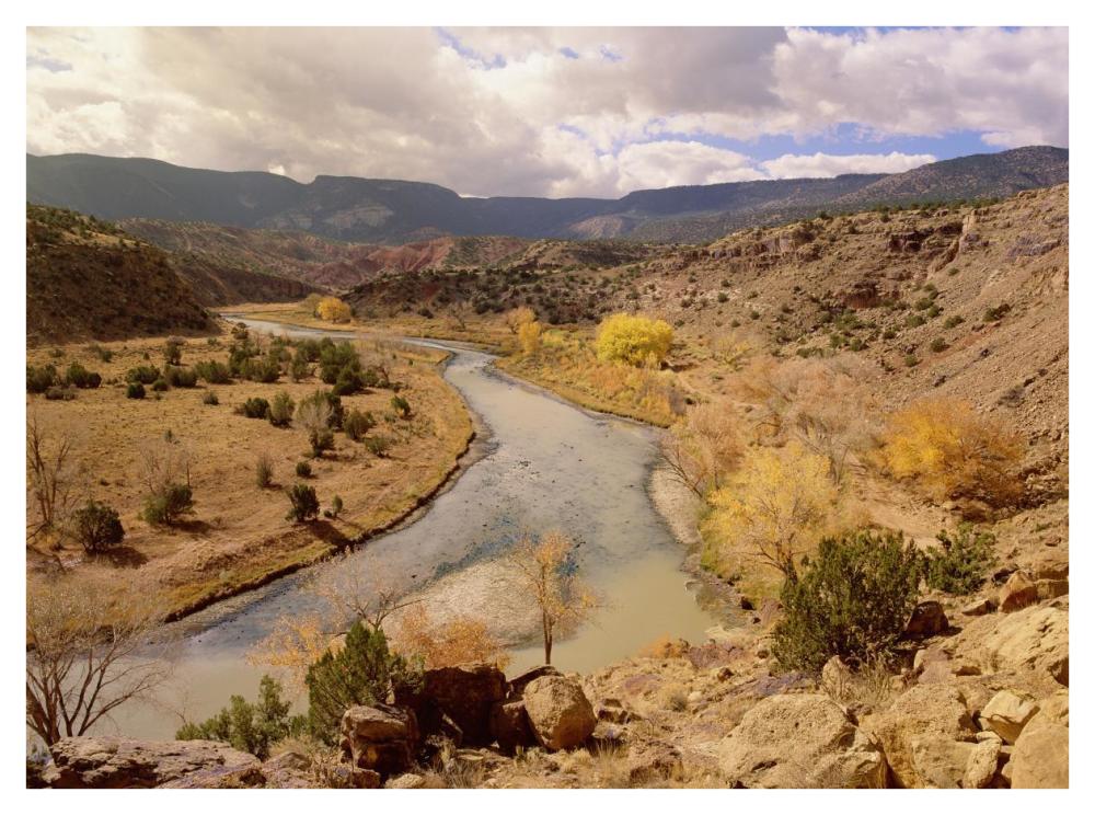 Rio Chama In Autumn, New Mexico-Paper Art-42X32