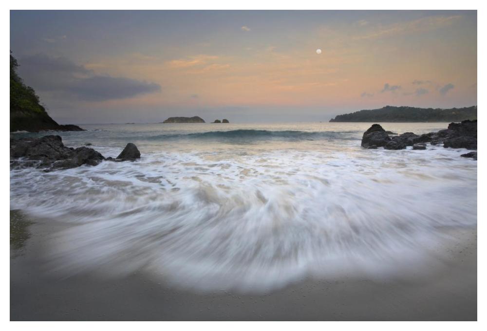 Moon Over Playa Espadilla, Costa Rica-Paper Art-50X34