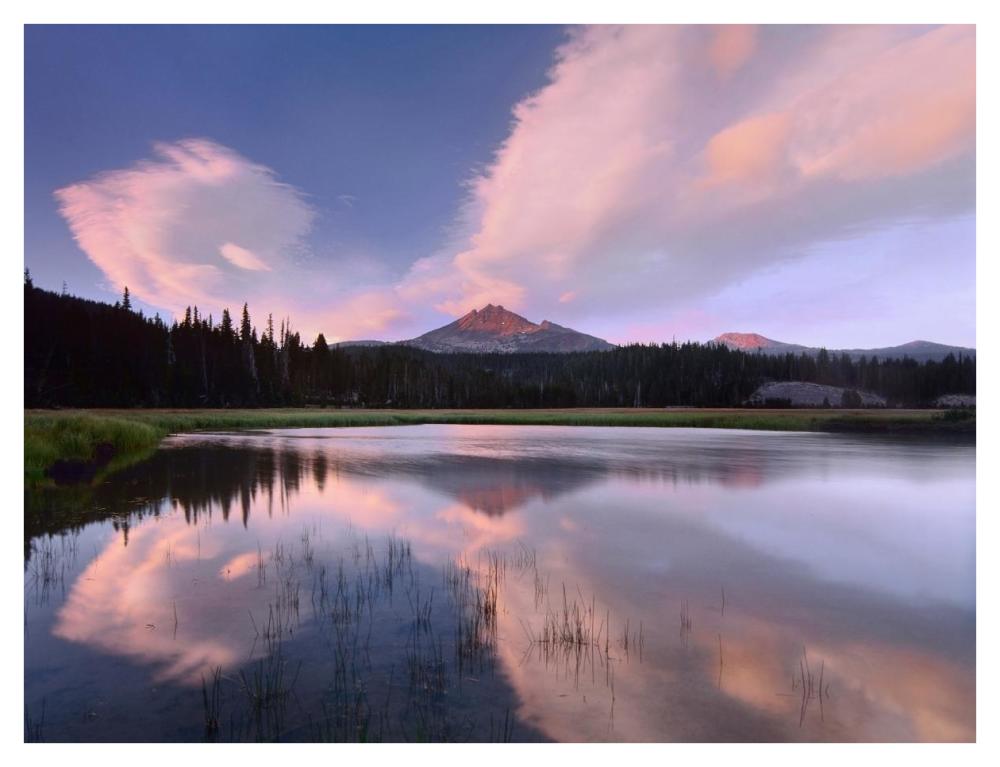 Clouds Reflected In Sparks Lake, Oregon-Paper Art-42X32