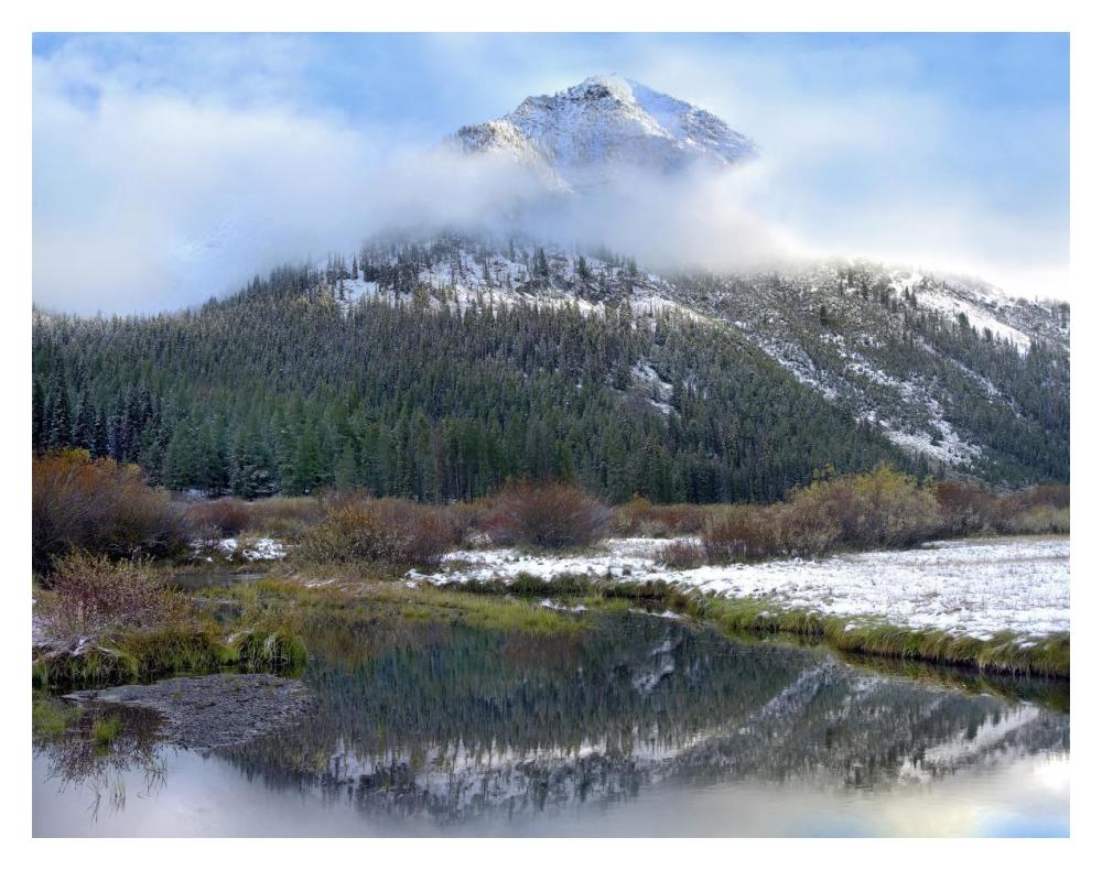 Phi Kappa Mountain And Summit Creek, Idaho-Paper Art-18X14