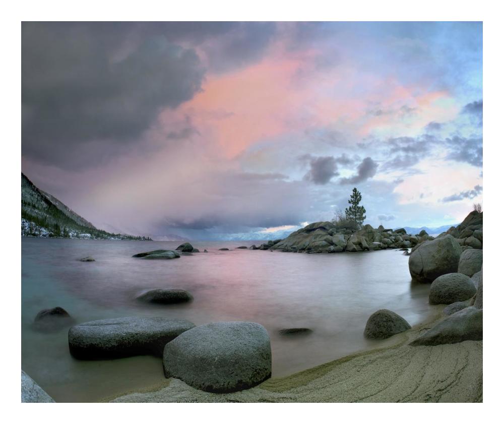 Hidden Beach At Sunset, Lake Tahoe, Nevada-Paper Art-24X20.26