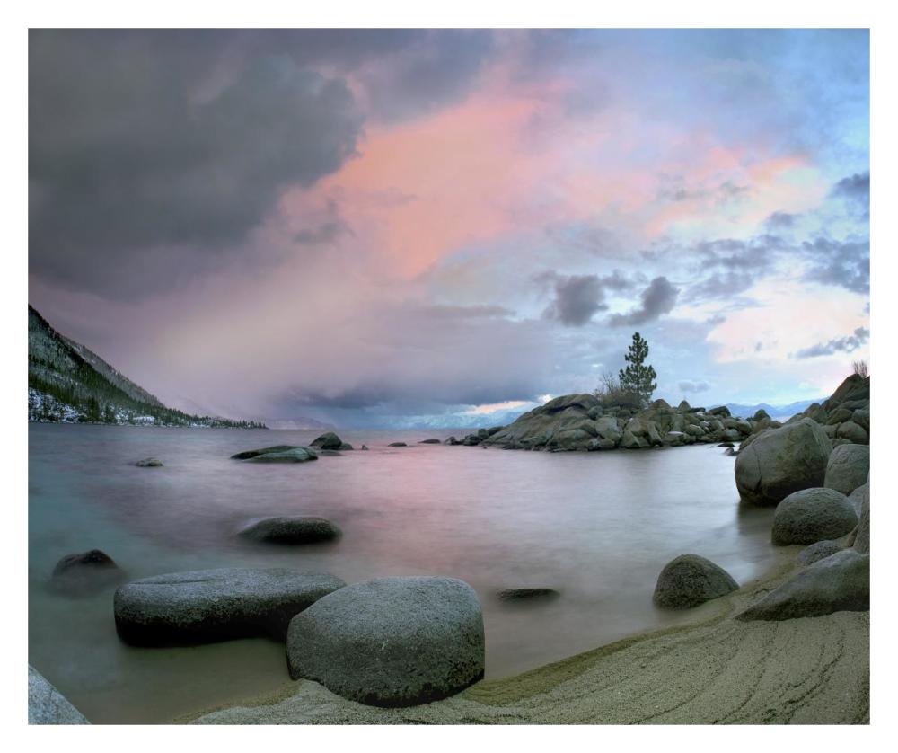 Hidden Beach At Sunset, Lake Tahoe, Nevada-Paper Art-32X26.9