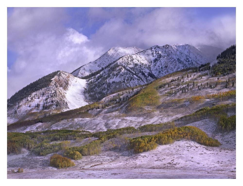 Elk Mountains With Snow In Autumn, Colorado-Paper Art-18X14