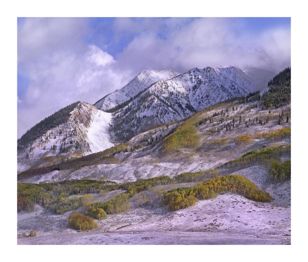 Elk Mountains With Snow In Autumn, Colorado-Paper Art-18X15.28