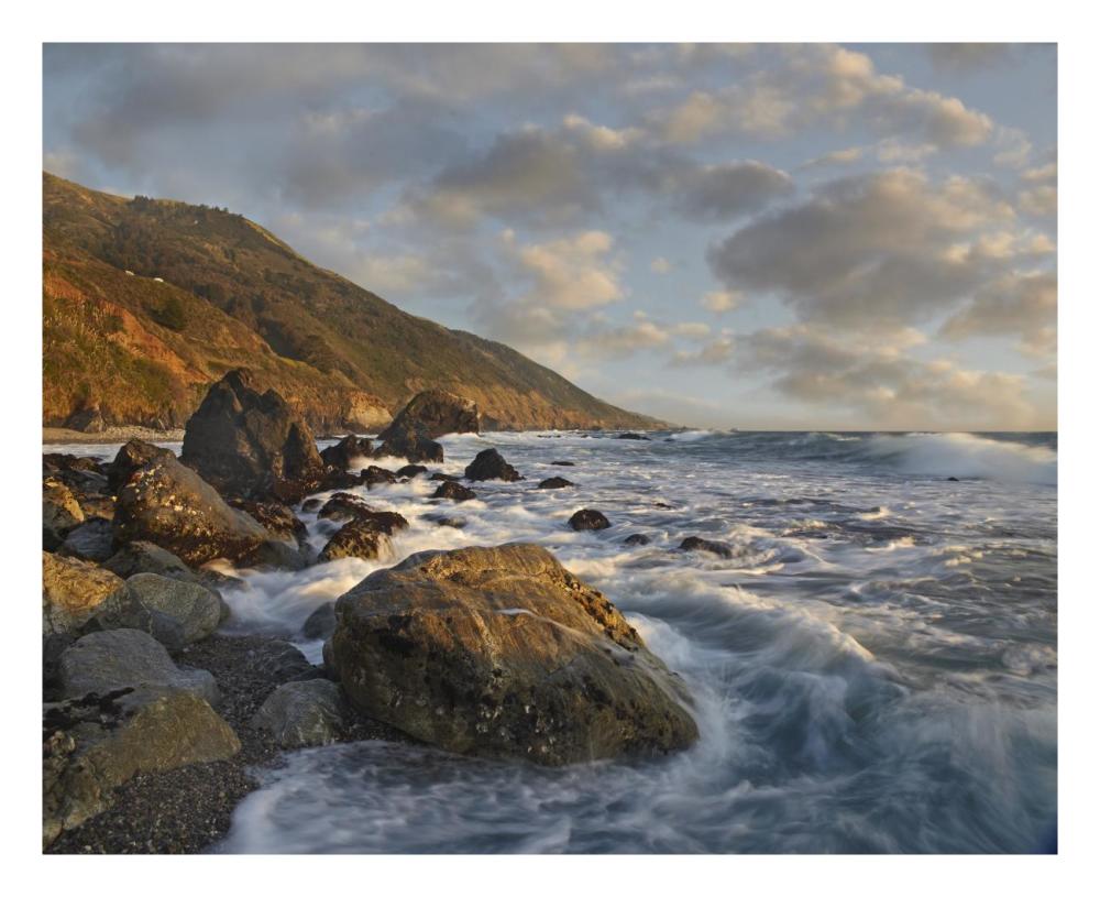 Beach At Kirk Creek Beach, Big Sur, California-Paper Art-26X22