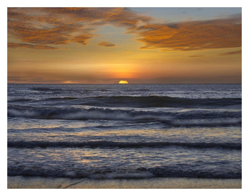 Sunset, Playa Langosta, Guanacaste, Costa Rica-Paper Art-18X14