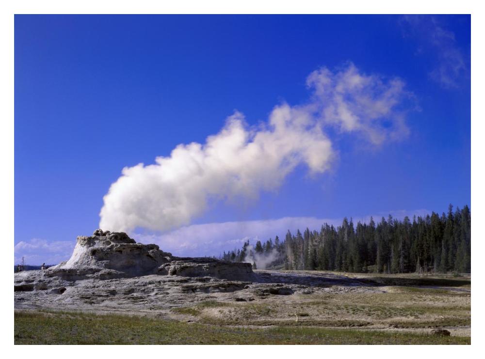 Castle Geyser, Yellowstone National Park, Wyoming-Paper Art-18X14