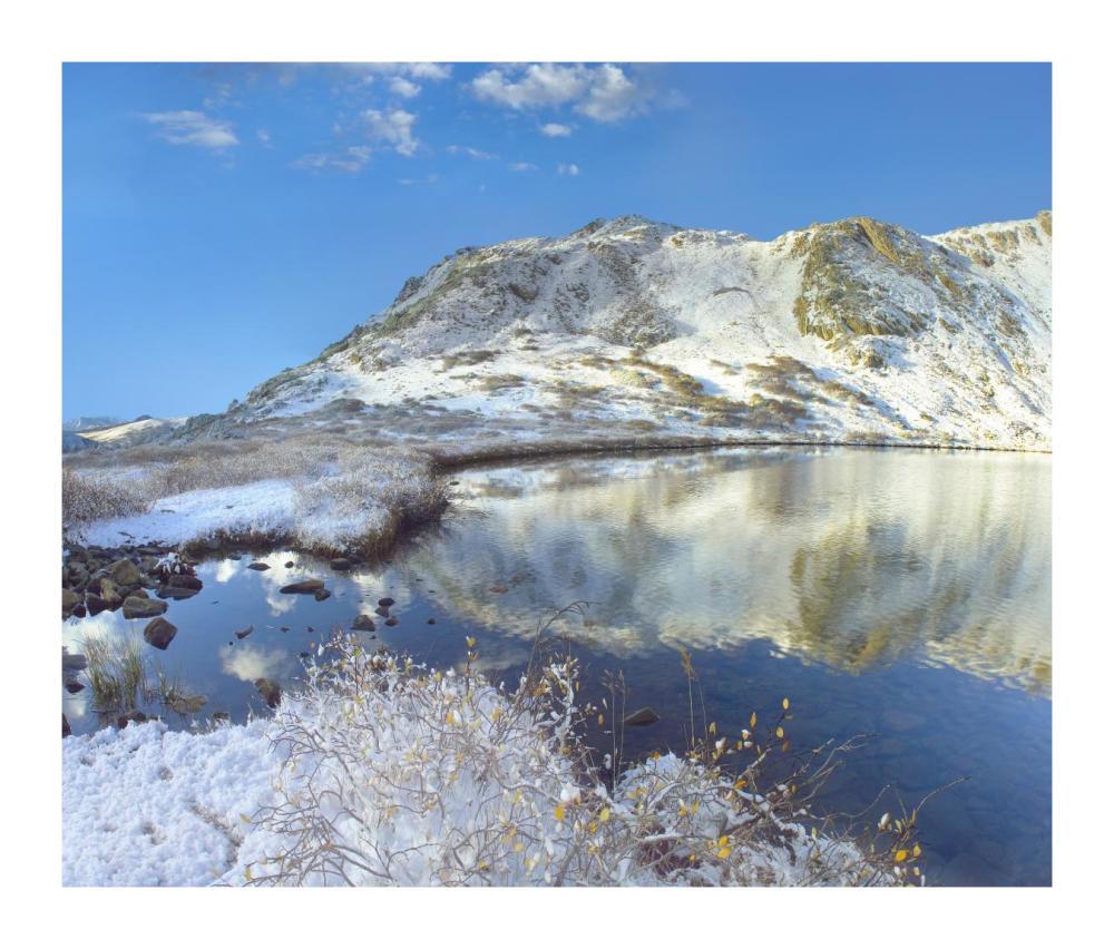 Pond And Geissler Mountain, Linkins Lake, Colorado-Paper Art-18X15.28