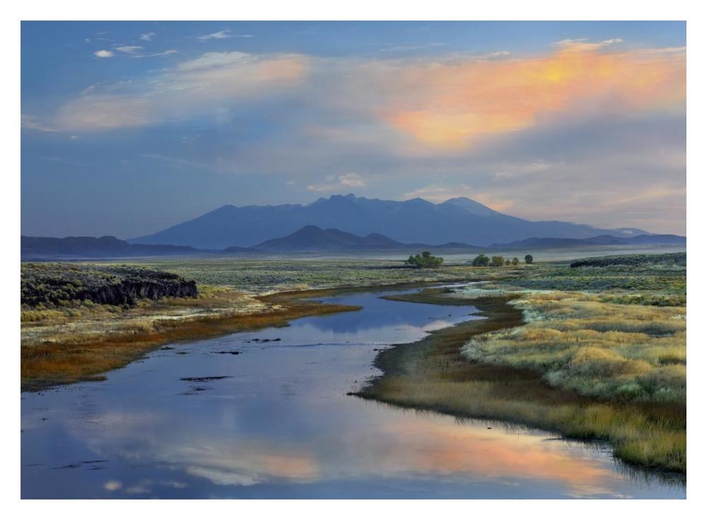 Rio Grande And Sangre De Cristo Mountains, Colorado-Paper Art-18X14