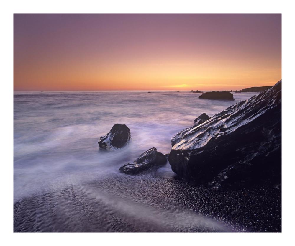 Sunset At San Simeon State Park Big Sur, California-Paper Art-22X18