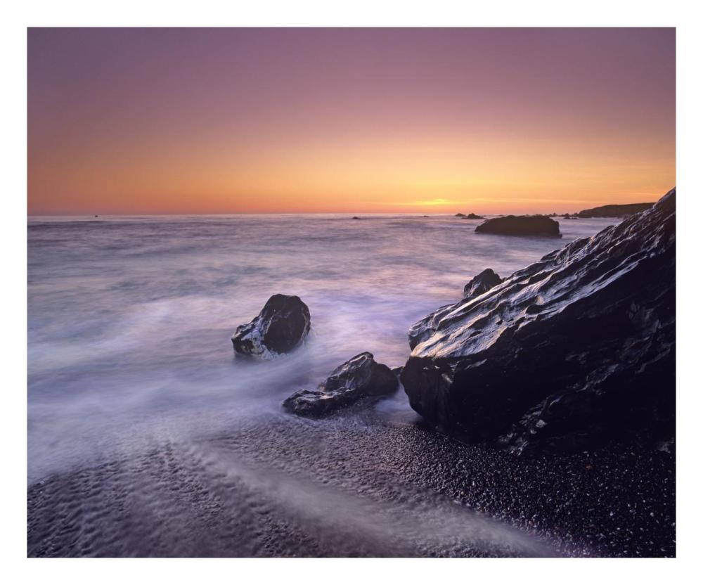 Sunset At San Simeon State Park Big Sur, California-Paper Art-26X22