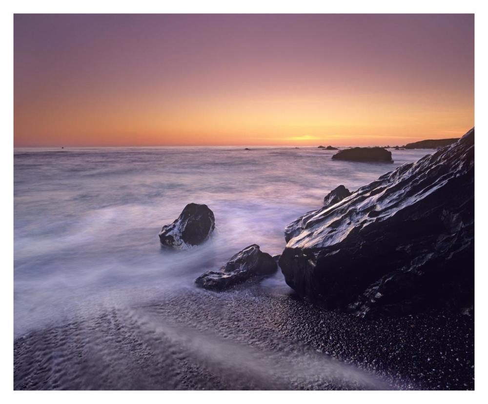 Sunset At San Simeon State Park Big Sur, California-Paper Art-37X30
