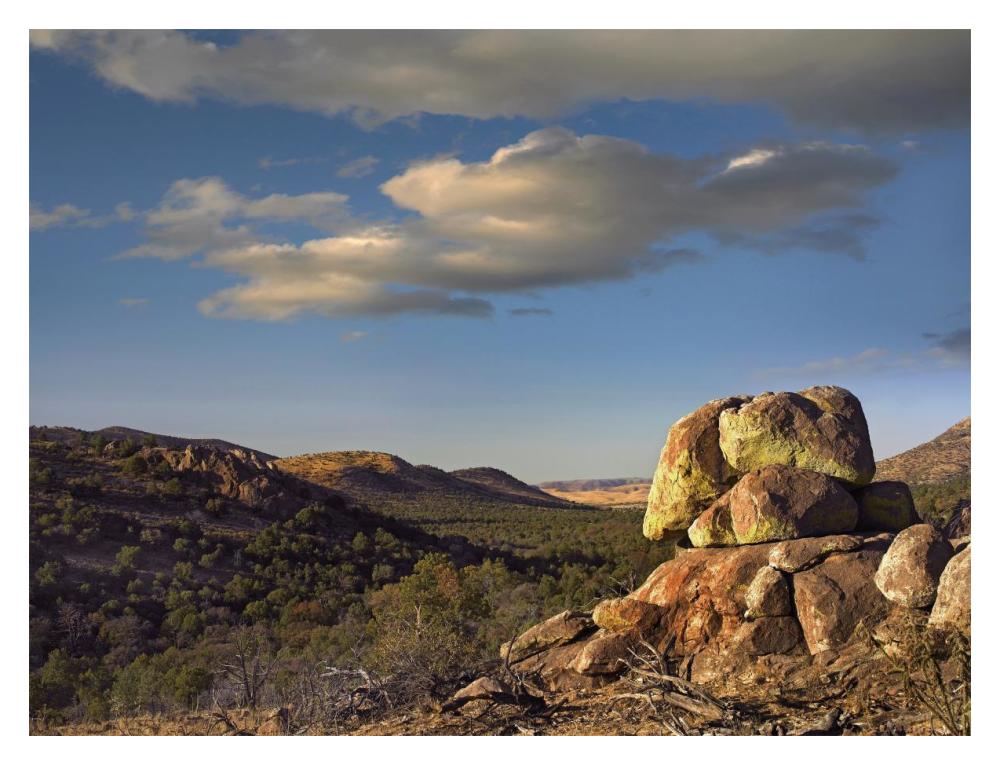 Rockpile, Davis Mountains, Chihuahuan Desert, Texas-Paper Art-18X14