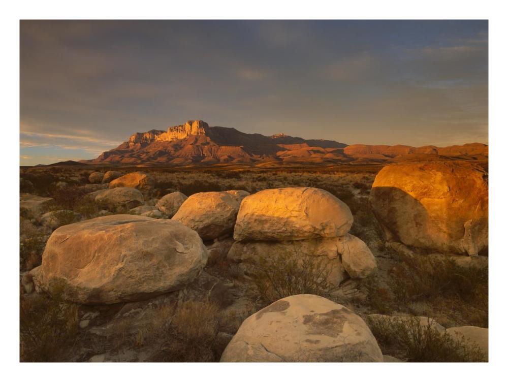 El Capitan, Guadalupe Mountains National Park, Texas-Paper Art-26X20
