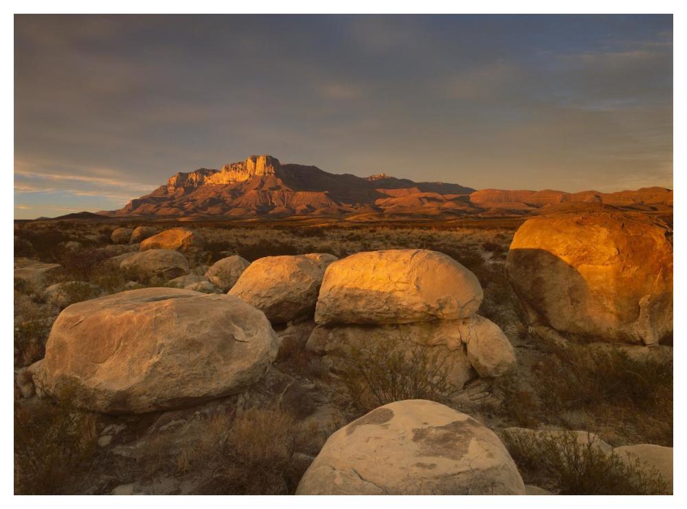 El Capitan, Guadalupe Mountains National Park, Texas-Paper Art-50X38