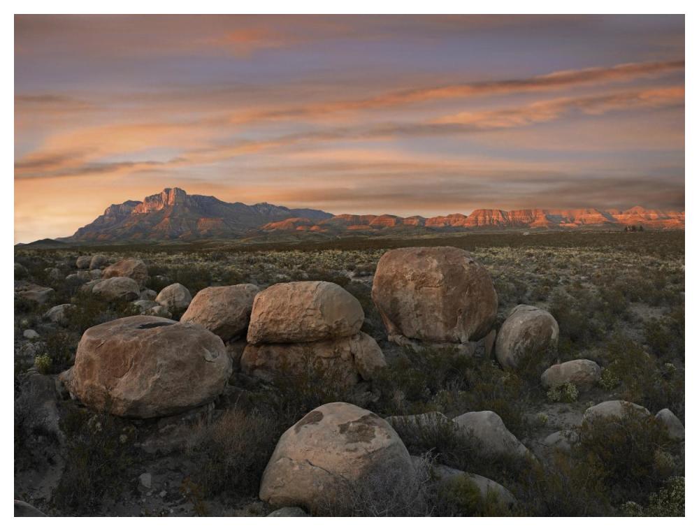 Boulders At Guadalupe Mountains National Park, Texas-Paper Art-50X38