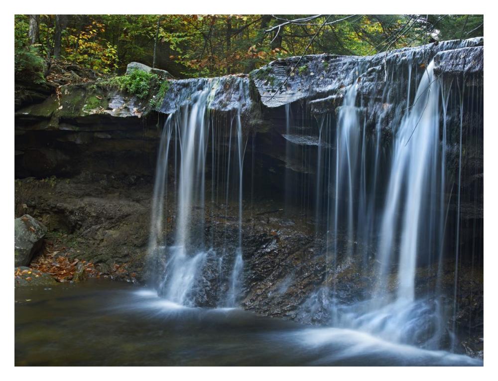 Cayuga Falls, Ricketts Glen State Park, Pennsylvania-Paper Art-18X14