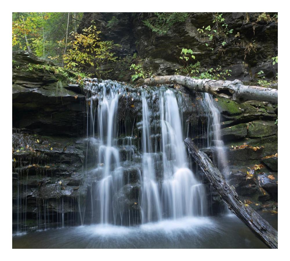 Seneca Falls, Ricketts Glen State Park, Pennsylvania-Paper Art-24X21.58