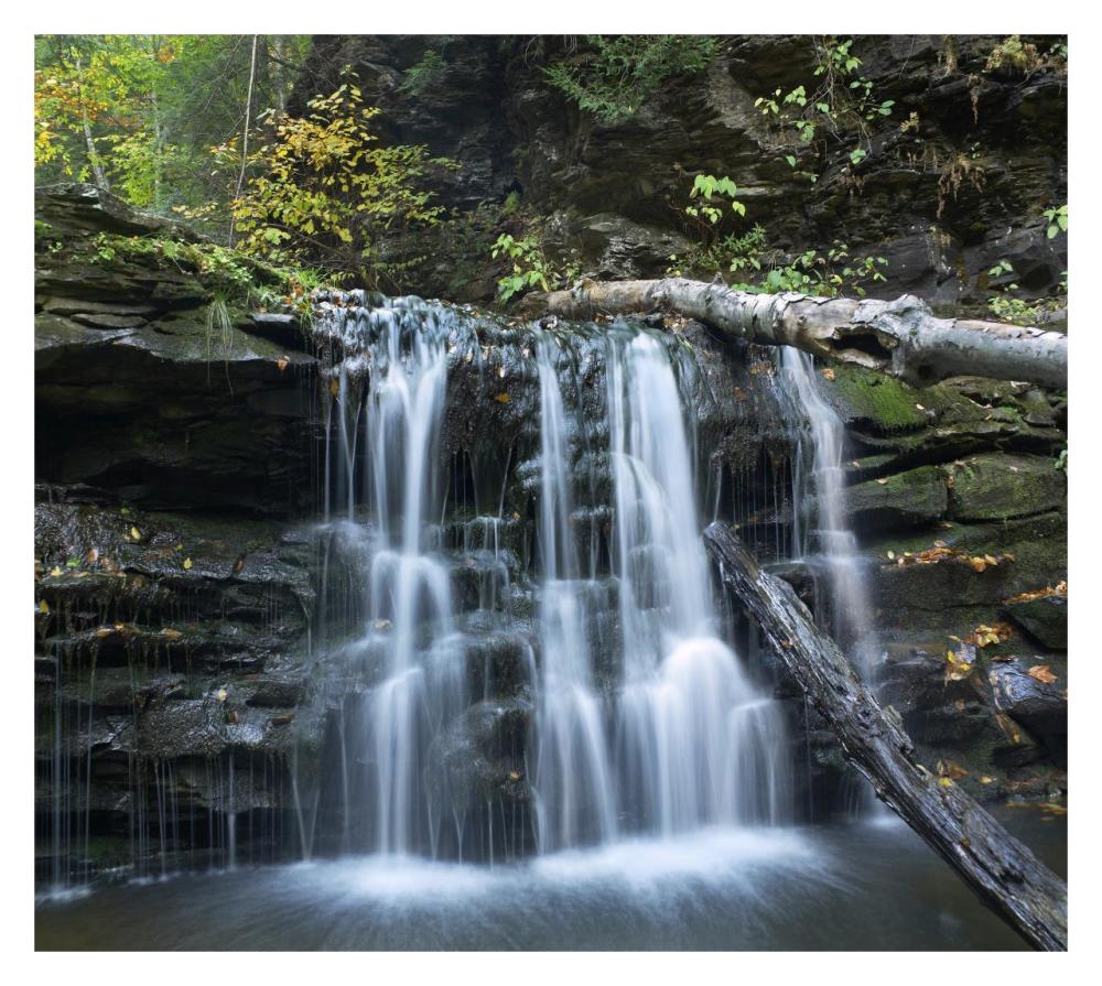 Seneca Falls, Ricketts Glen State Park, Pennsylvania-Paper Art-32X28.7