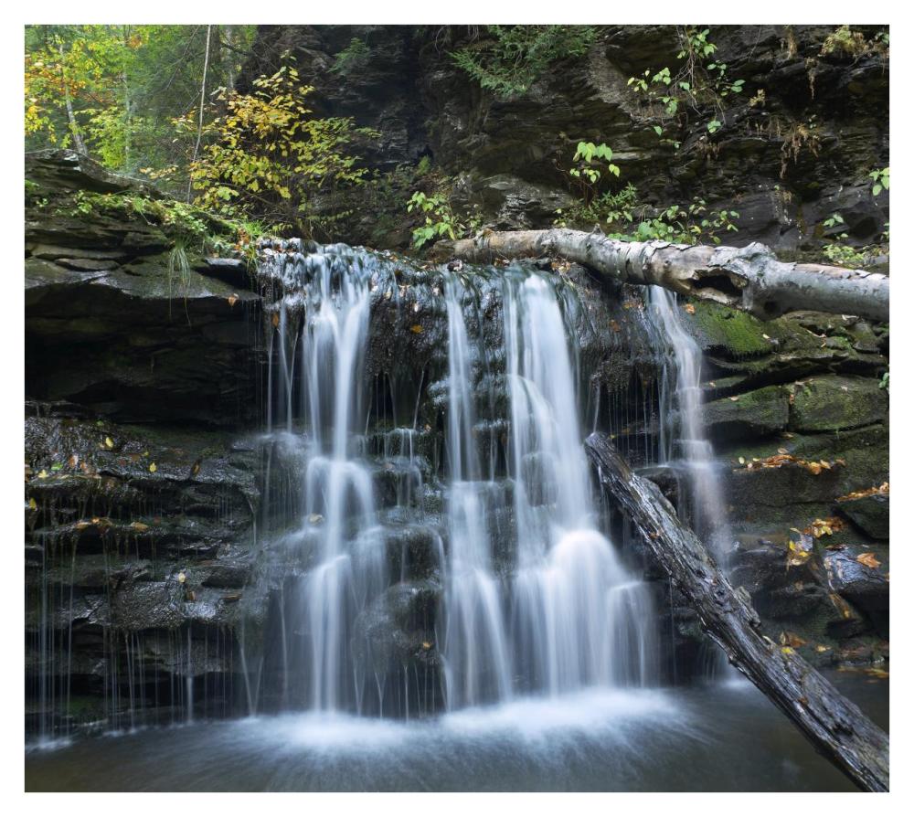 Seneca Falls, Ricketts Glen State Park, Pennsylvania-Paper Art-38X34.04