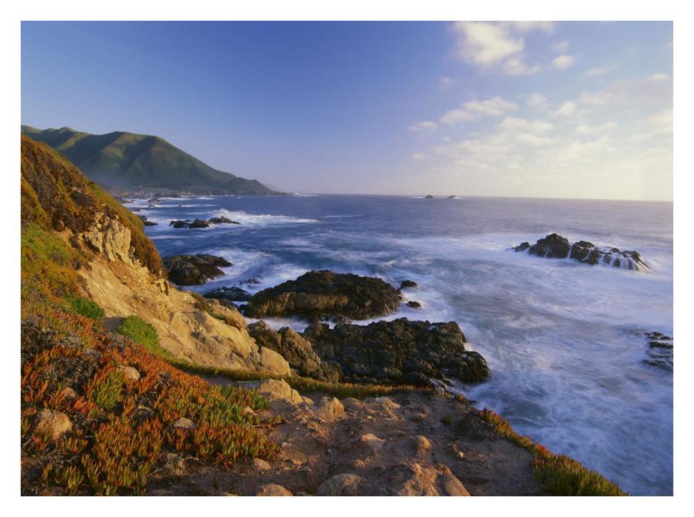 Coastline, Big Sur, Garrapata State Beach, California-Paper Art-34X26