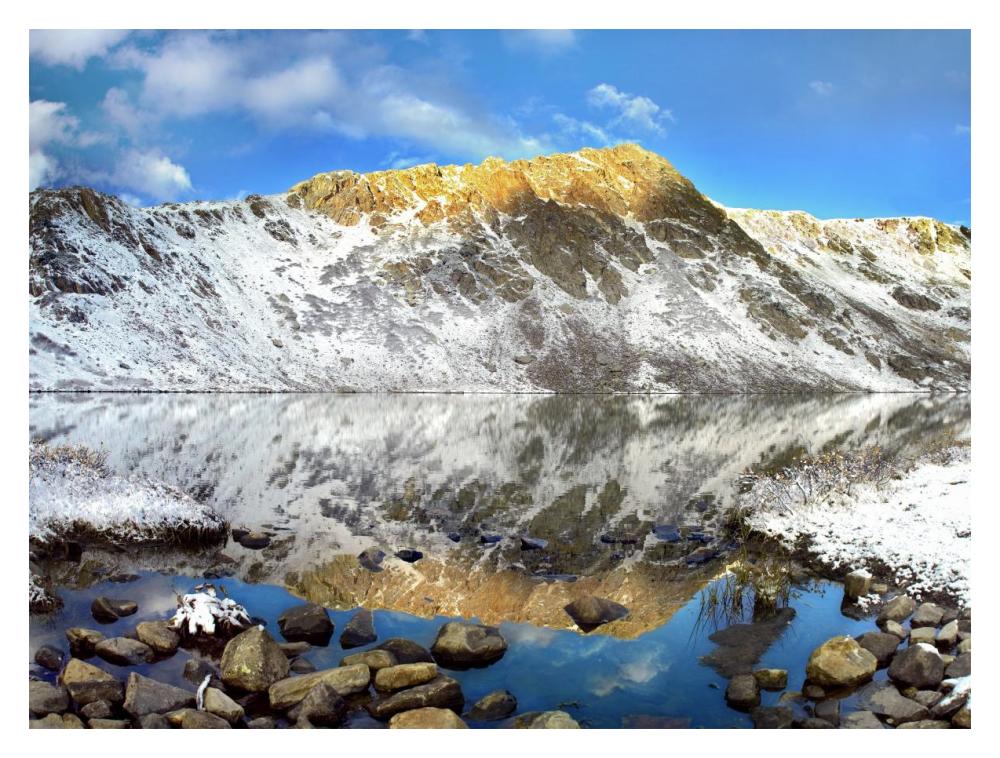 Geissler Mountain Reflected In Linkins Lake, Colorado-Paper Art-18X14