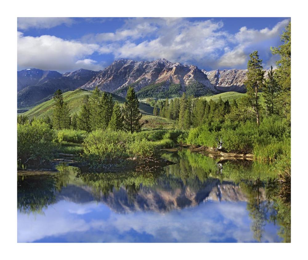 Easely Peak, Sawtooth National Recreation Area, Idaho-Paper Art-18X15.12