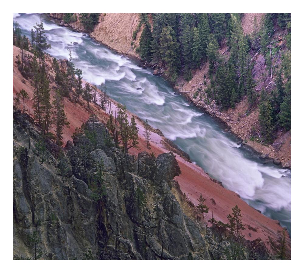Yellowstone River, Yellowstone National Park, Wyoming-Paper Art-24X21.58