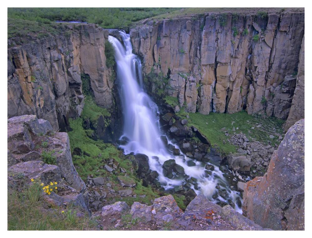 North Clear Creek Falls Cascading Down Cliff, Colorado-Paper Art-42X32