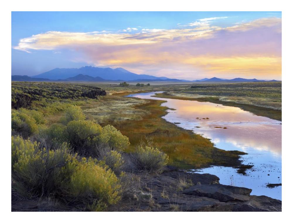 Rio Grande And The Sangre De Cristo Mountains, Colorado-Paper Art-26X20